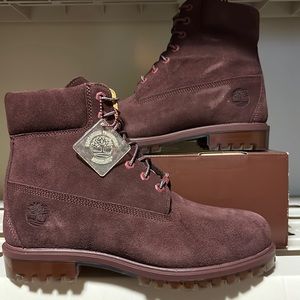 Men’s Timberland Limited Release Sz 10 Burgundy Waterproof 6” prem boot